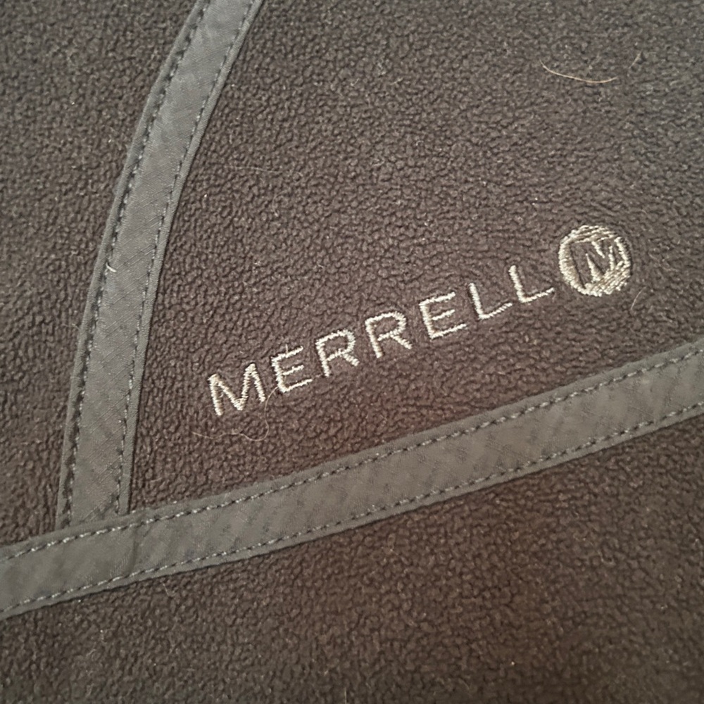 Merrell AEROBLOCK Full Zip Jacket Women’s L Charcoal Fleece Windbreaker - Picture 3 of 8